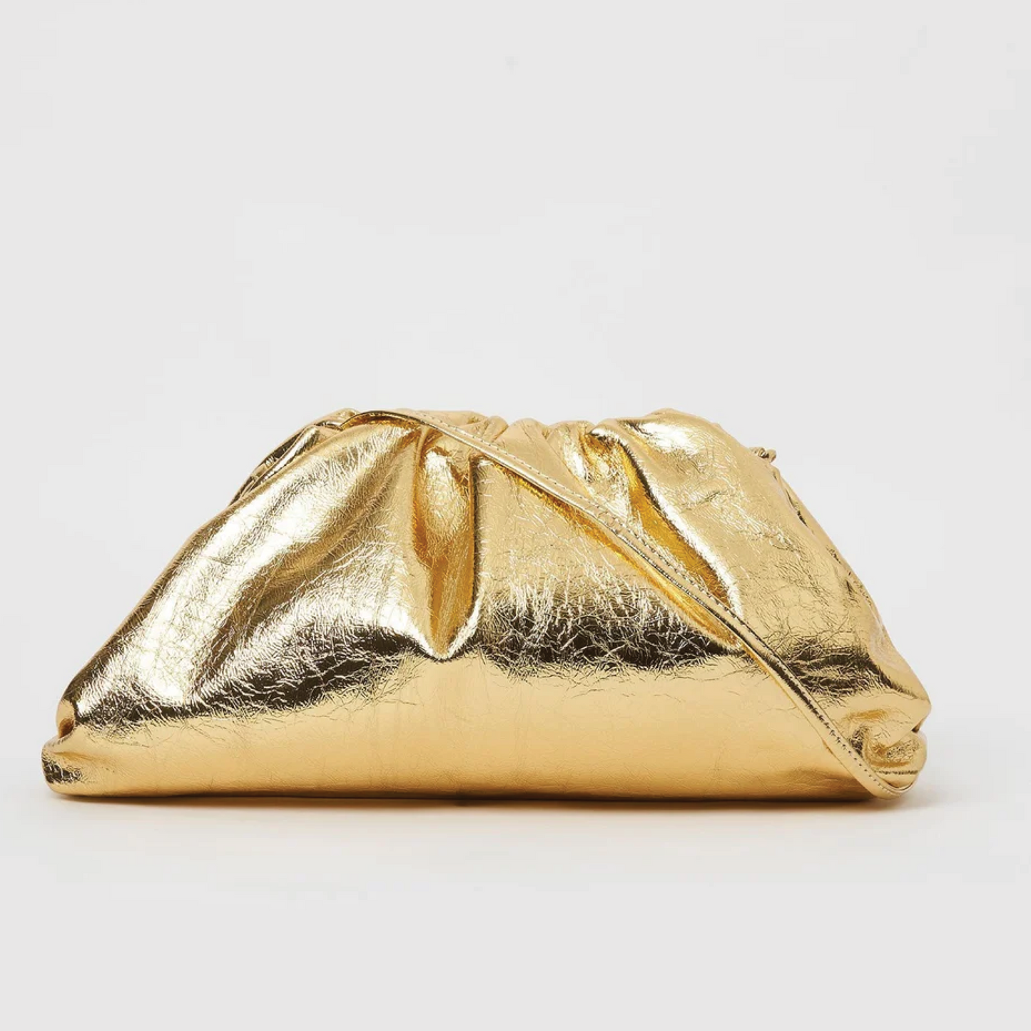 Maxi Gold Metallic Clutch